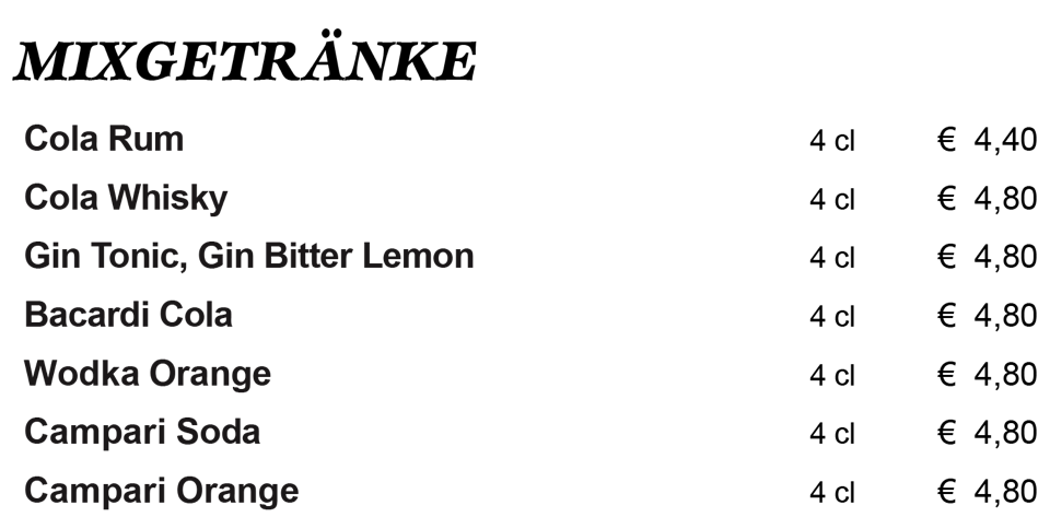 Mixgetränke
