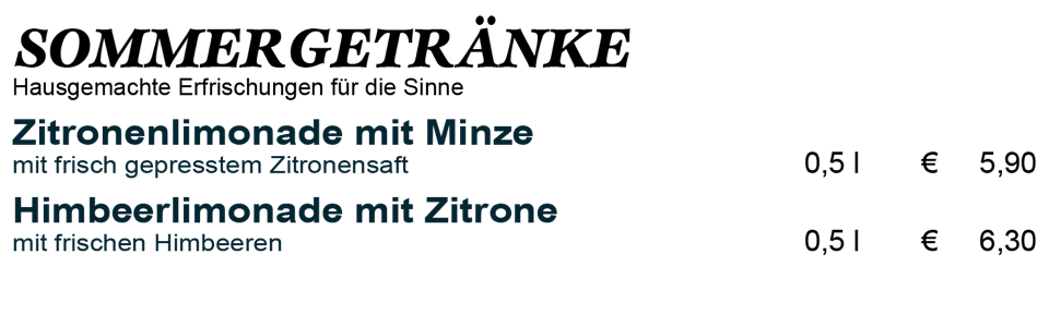 Sommergetränke